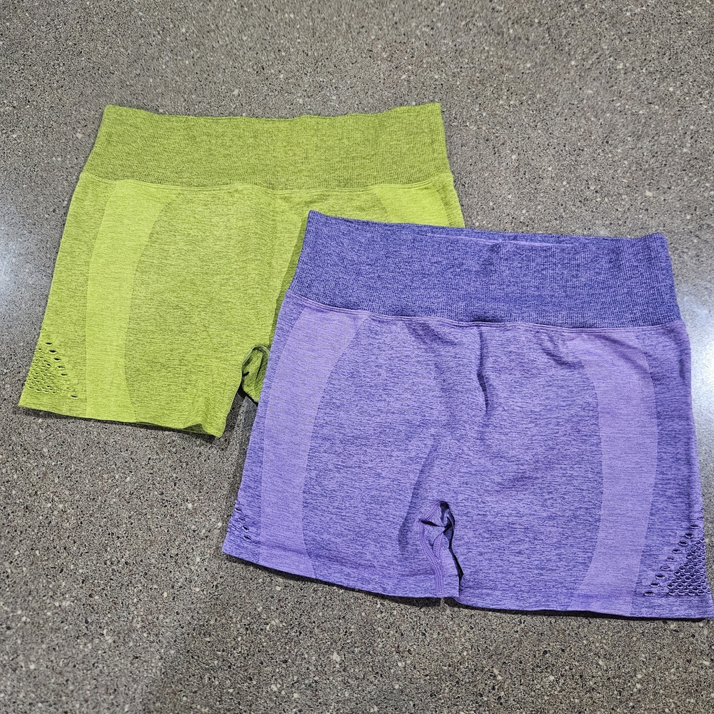 PINK Victoria's Secret Purple and Green Athletic Shorts